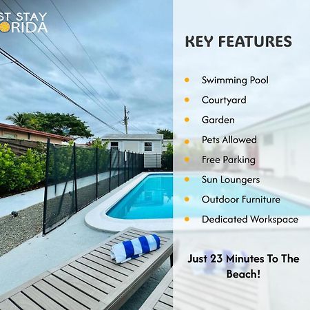 Tropical Villa Pool Courtyard & Garden View Fort Lauderdale Extérieur photo